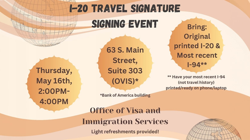 I-20 signing event